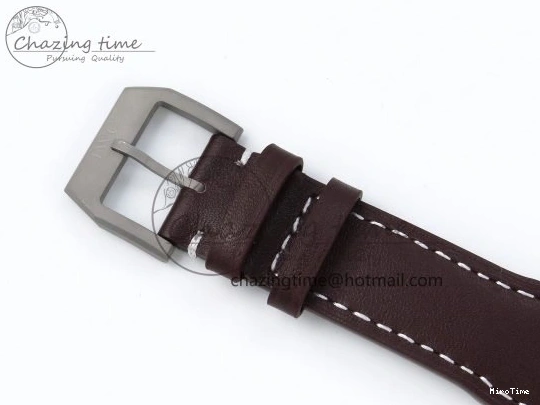 MIROTIME 1224 Pilot Mark XVIII Titanium BLSF 1:1 Best Edition Black Dial on Brown Leather Strap MIYOTA Popular 7020